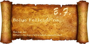 Bolyo Feliciána névjegykártya